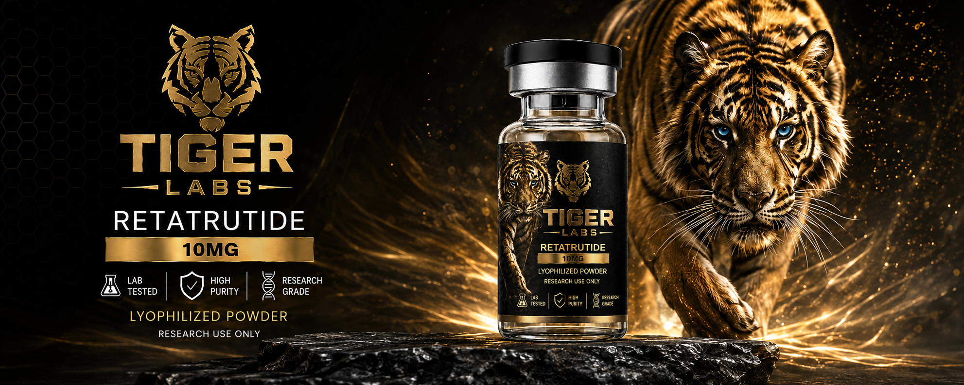 Tiger Labs Australia — 99%+ purity, HPLC-MS verified research peptides, dispatched same day from Australia